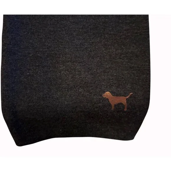 Victoria's Secret "PINK" Yoga Pants; Dark Gray w/Sequin Waistband - NEW! Size Lg - Picture 4 of 9